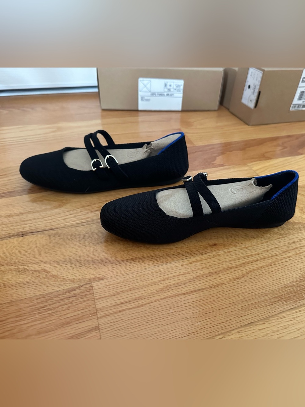 Rothy's Black Knit Mary Janes with Double Buckle Straps - Picture 5 of 8